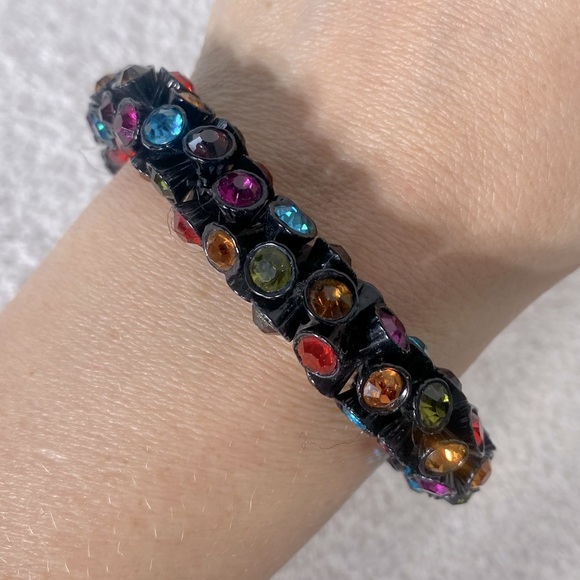 Multi Rhinestone Colour Stretchy Bracelet - Picture 2 of 7